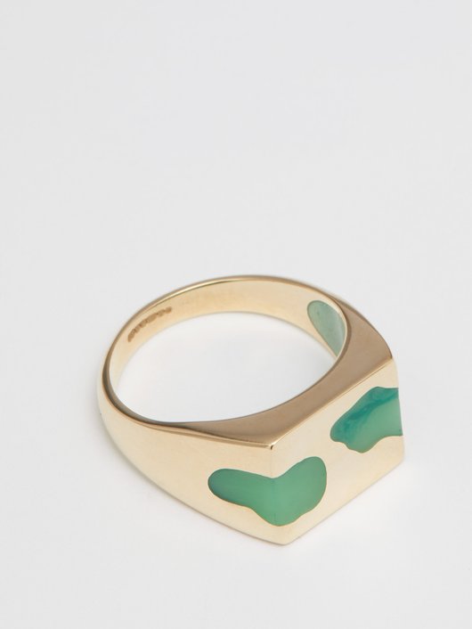 TWO PIECE RING - GREEN RESIN