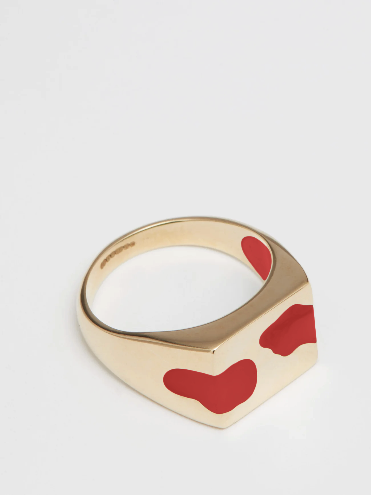 TWO PIECE RING - RED RESIN