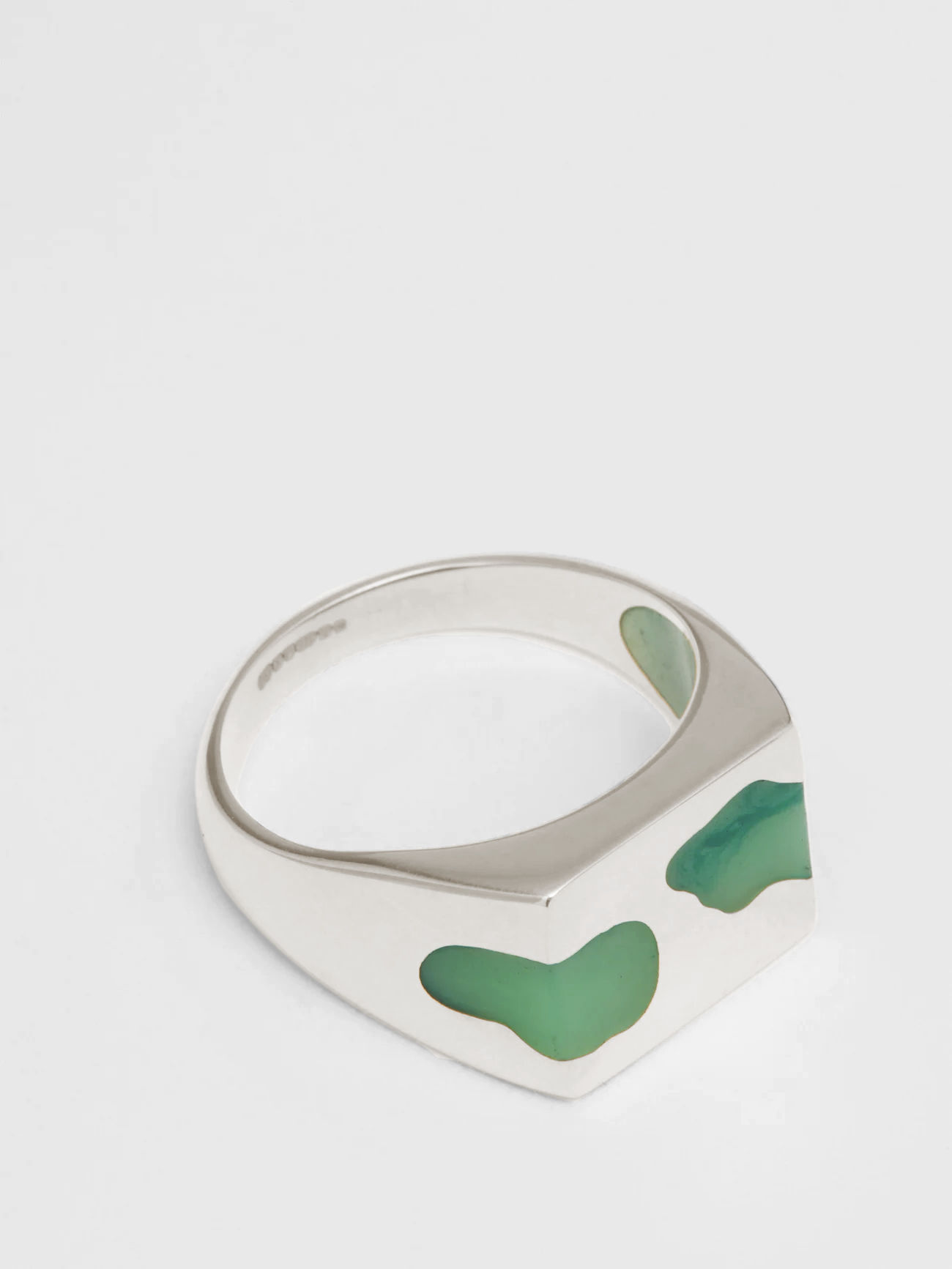TWO PIECE RING - GREEN RESIN