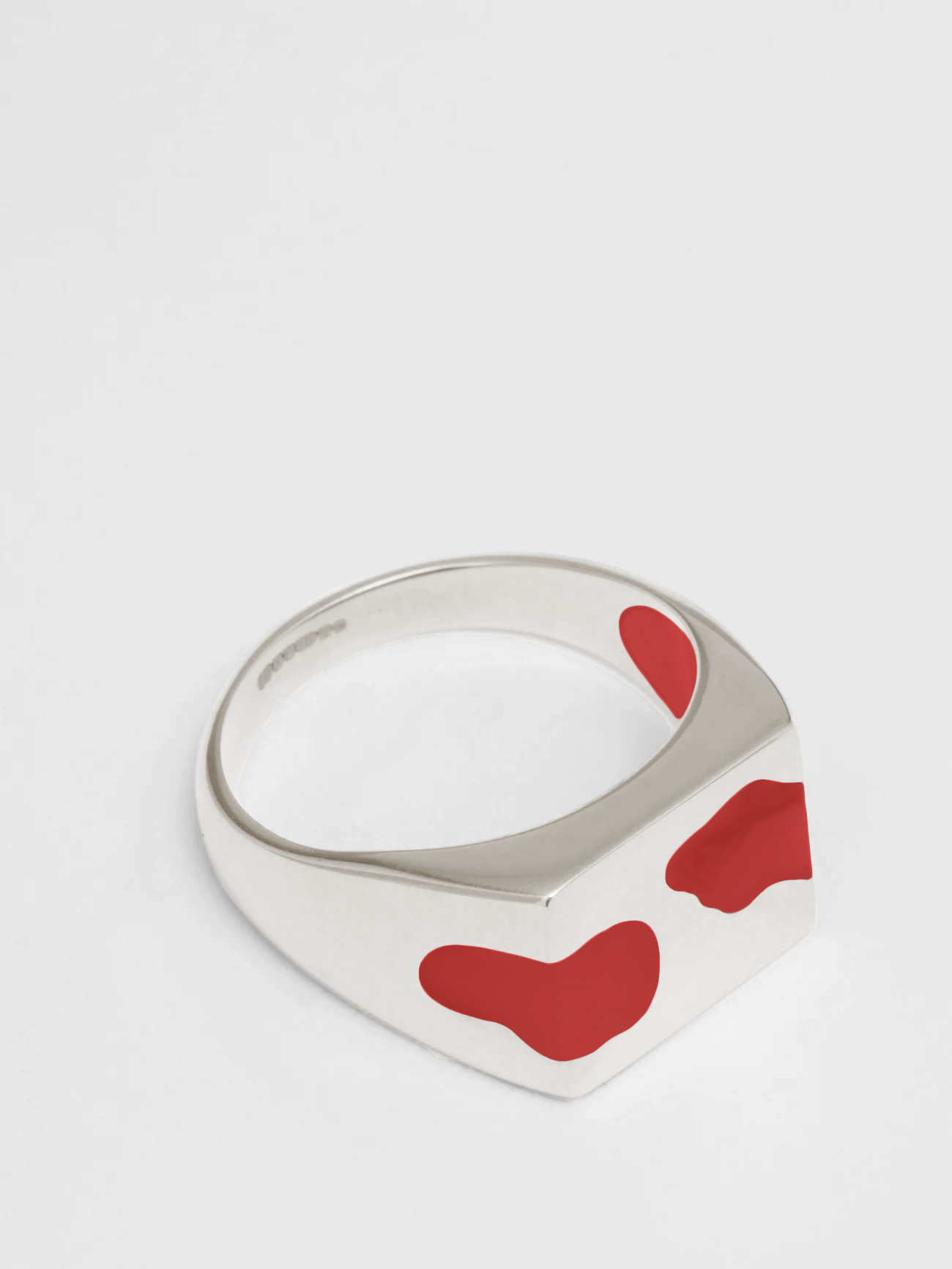 TWO PIECE RING - RED RESIN